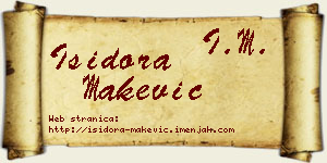 Isidora Makević vizit kartica